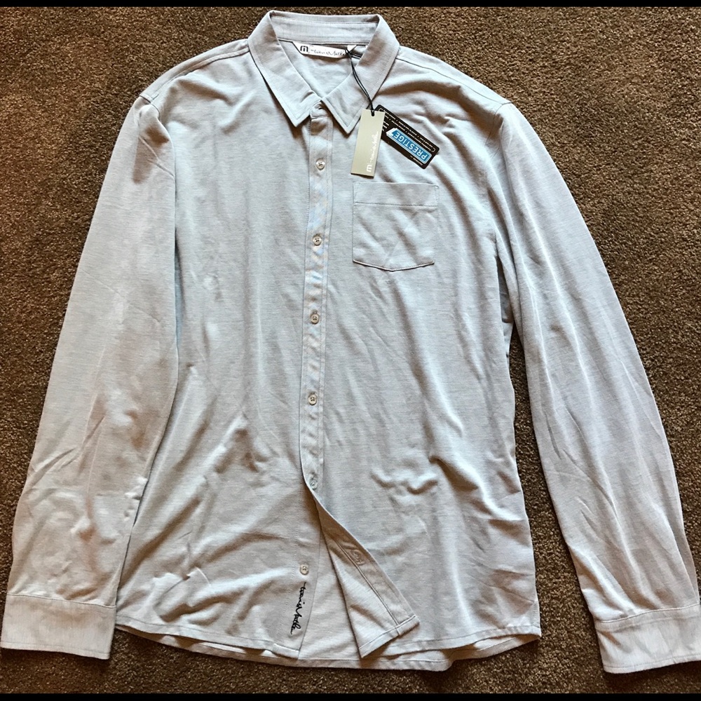 Travis Matthew - NWT XXL Gray Jacquard Button-up